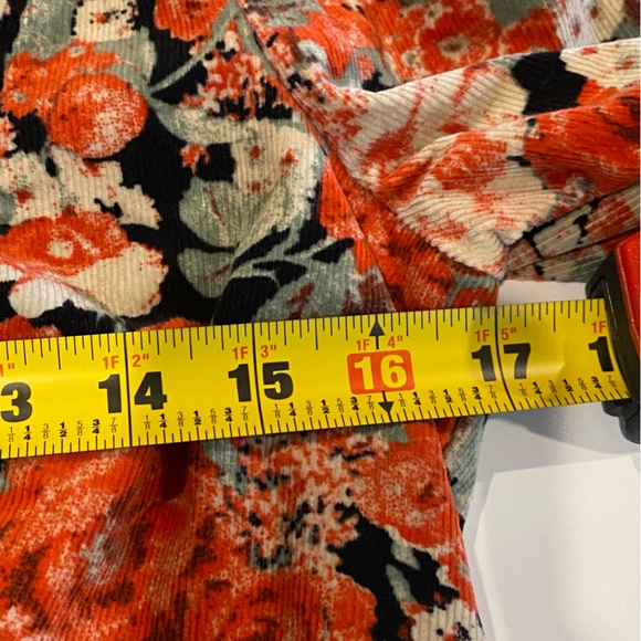 FREE PEOPLE Womens Dress Kapowski Slim Elegant Corduroy Poppy Red Size 8 - Picture 5 of 10